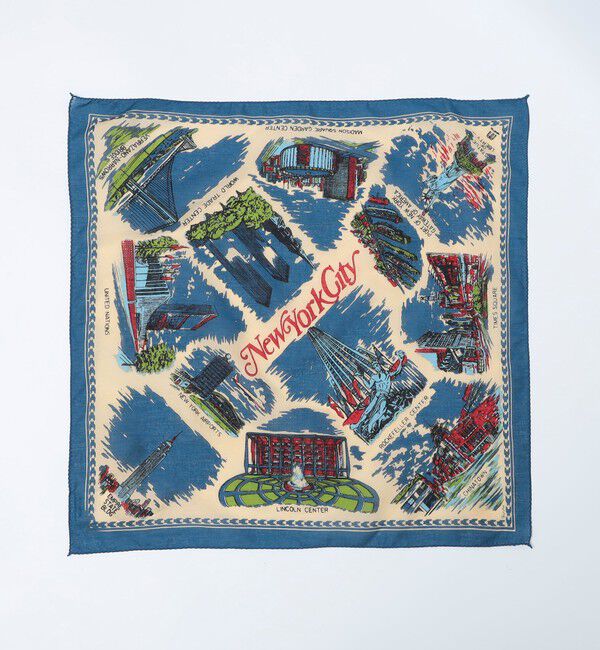 SHIPS「BINDU: PRINT BANDANA 25AW」|ハンカチ|ライトブルー