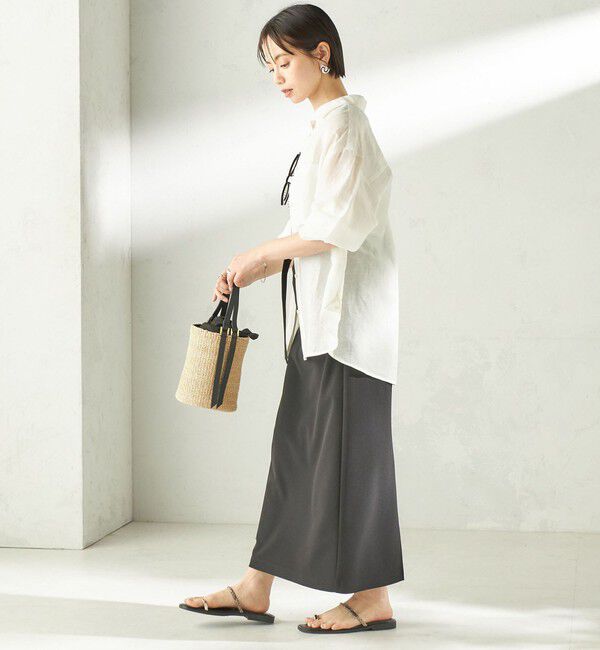 SHIPS for women「《一部追加予約》〈手洗い可能〉IMPERIAL LINEN 混 オーバー サイズ シャツ」|シャツ・ブラウス|