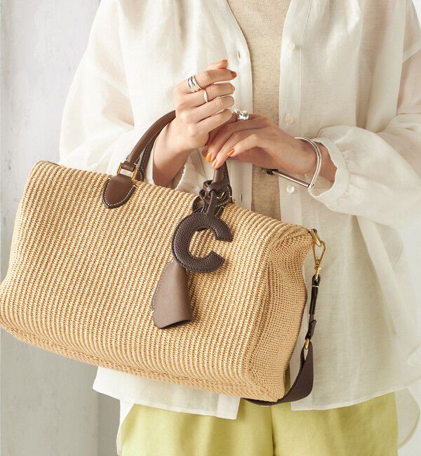 SHIPS for women「《追加予約》【WEB限定】George Cinq:イニシャル チャーム（ブラウン）」|チャーム・キーホルダー|C