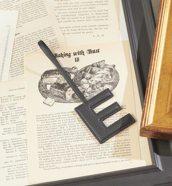 SHIPS for women「《追加予約》【WEB限定】George Cinq:イニシャル チャーム（ブラック）」|チャーム・キーホルダー|