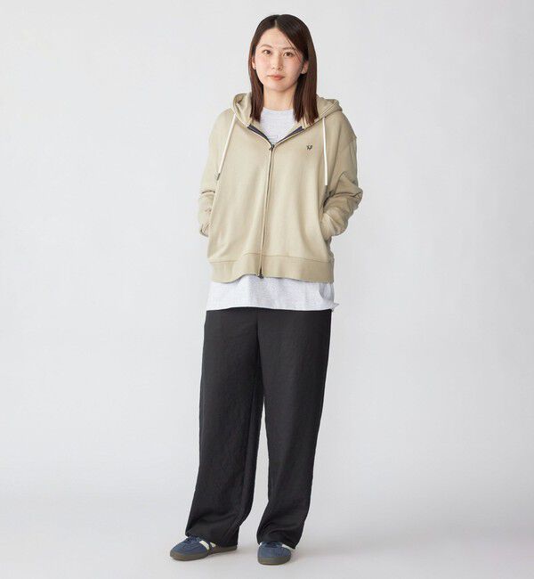 SHIPS「【WEB限定】SHIPS: クロップド ワイド ワンポイント ロゴ ジップアップ フーディー」|パーカー|