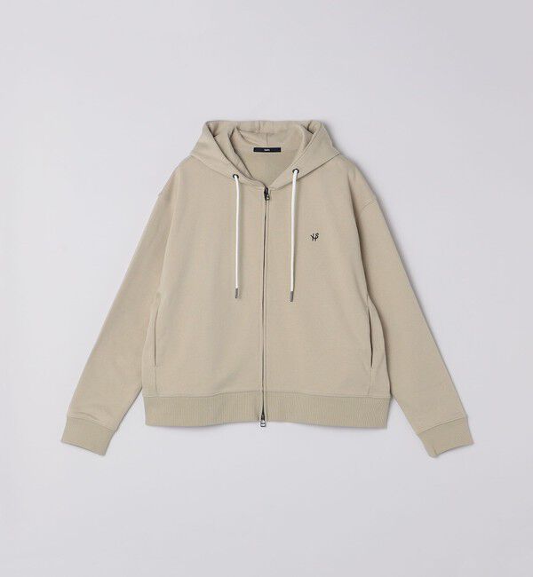 SHIPS「【WEB限定】SHIPS: クロップド ワイド ワンポイント ロゴ ジップアップ フーディー」|パーカー|