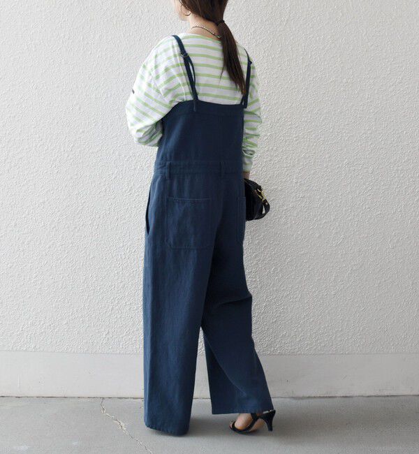 SHIPS any「SHIPS any:〈洗濯機可能〉カルゼ キャミ ワイド サロペット」|オールインワン|