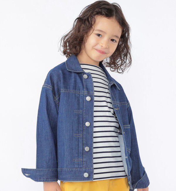 SHIPS KIDS「SHIPS KIDS:100～130cm/ライト デニム ジャケット」|デニムジャケット|