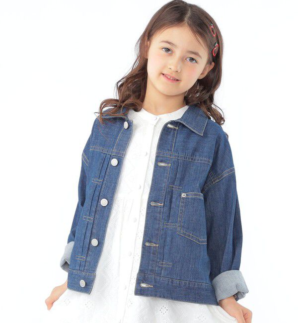 SHIPS KIDS「SHIPS KIDS:100～130cm/ライト デニム ジャケット」|デニムジャケット|
