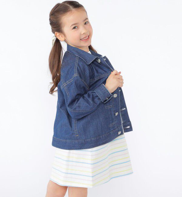 SHIPS KIDS「SHIPS KIDS:100～130cm/ライト デニム ジャケット」|デニムジャケット|