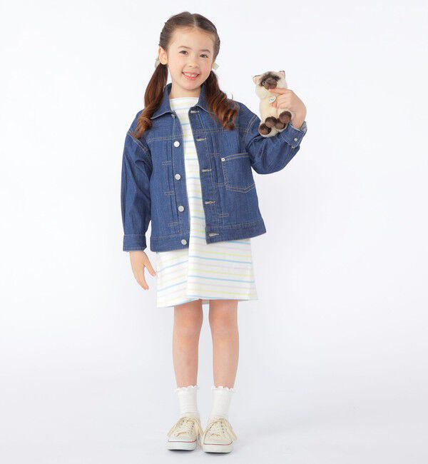SHIPS KIDS「SHIPS KIDS:100～130cm/ライト デニム ジャケット」|デニムジャケット|