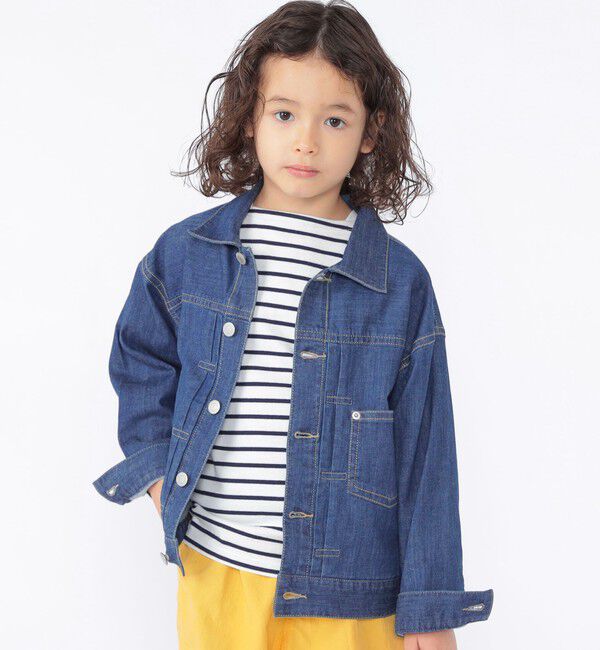 SHIPS KIDS「SHIPS KIDS:100～130cm/ライト デニム ジャケット」|デニムジャケット|