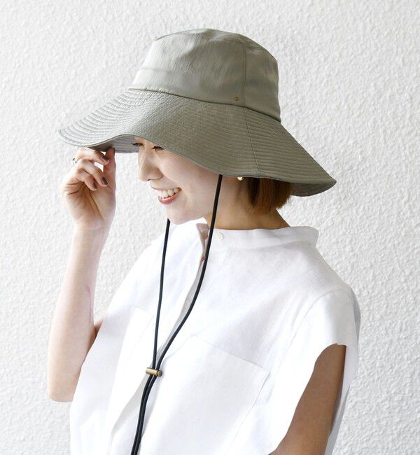 SHIPS any「SHIPS any: 〈UVカット/接触冷感/撥水/手洗い可能〉ブリム ハット」|ハット|ライトグレー
