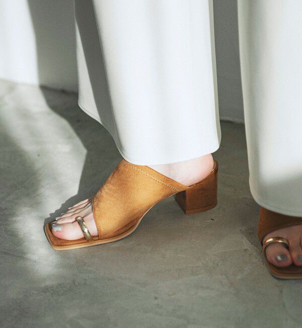 quaranciel「quaranciel: トゥリング メタル ヒール サンダル」|サンダル|