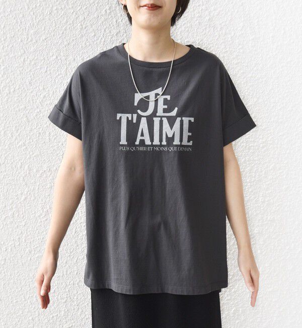 SHIPS for women「【WEB限定】オーガニック コットン ロゴ フレンチスリーブ TEE」|Tシャツ・カットソー|