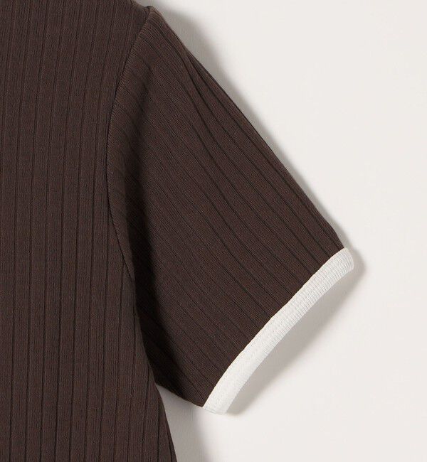 SHIPS any「SHIPS any:〈洗濯機可能〉テレコ リブ バイカラー ショートスリーブ TEE」|Tシャツ・カットソー|