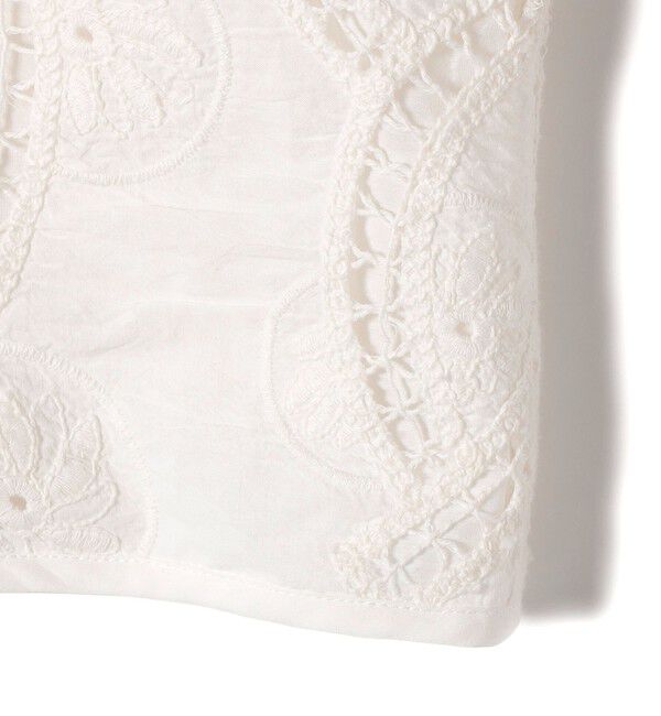 SHIPS for women「〈手洗い可能〉オープン ワーク レース 刺繍 ベスト」|ベスト・ジレ|