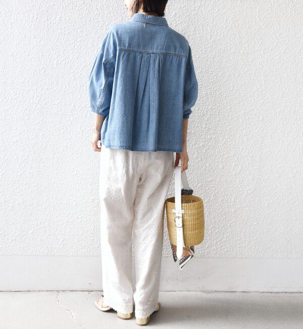 SHIPS for women「〈手洗い可能〉パッチワーク レース ドロスト パンツ」|その他|