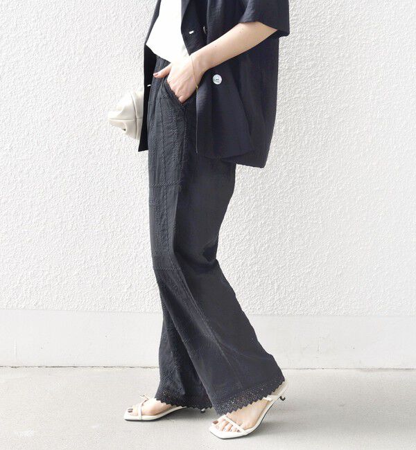 SHIPS for women「〈手洗い可能〉パッチワーク レース ドロスト パンツ」|その他|