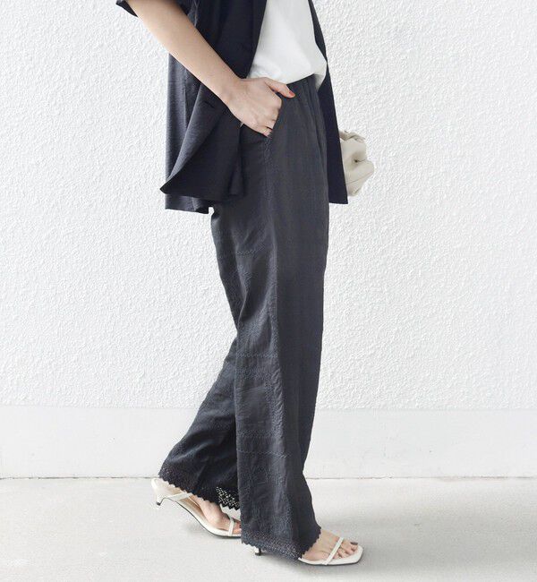 SHIPS for women「〈手洗い可能〉パッチワーク レース ドロスト パンツ」|その他|