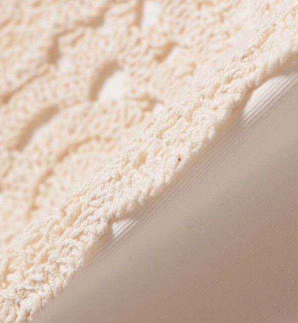 SHIPS for women「【WEB限定】〈汗染み防止/手洗い可能〉クロシェ ドッキング ショート スリーブ TEE」|Tシャツ・カットソー|