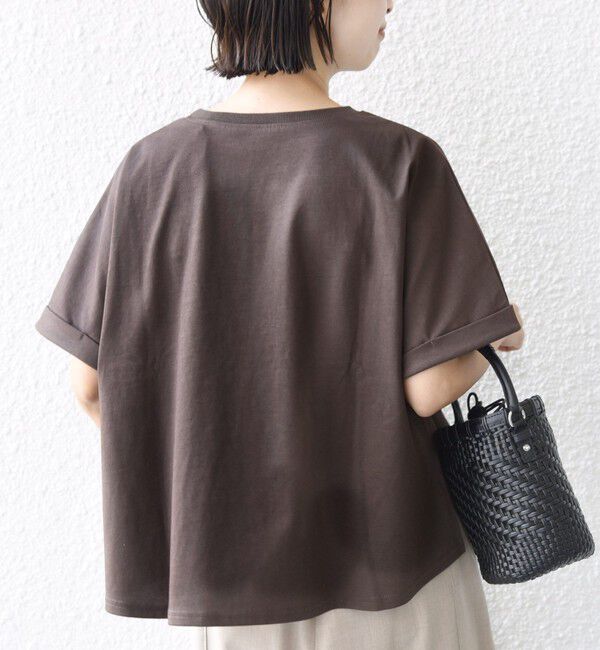 SHIPS for women「【WEB限定】〈汗染み防止/手洗い可能〉クロシェ ドッキング ショート スリーブ TEE」|Tシャツ・カットソー|