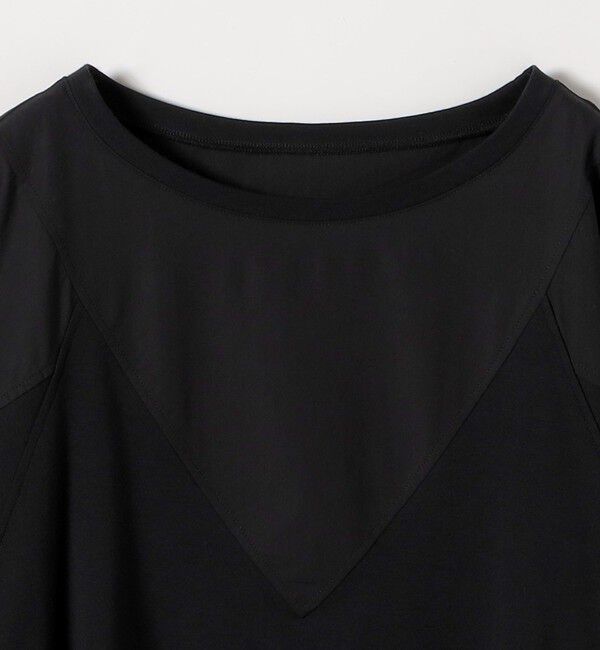 quaranciel「《予約》quaranciel:〈接触冷感/汗染み防止加工/洗濯機可能〉ドッキング Aライン カットソー」|Tシャツ・カットソー|