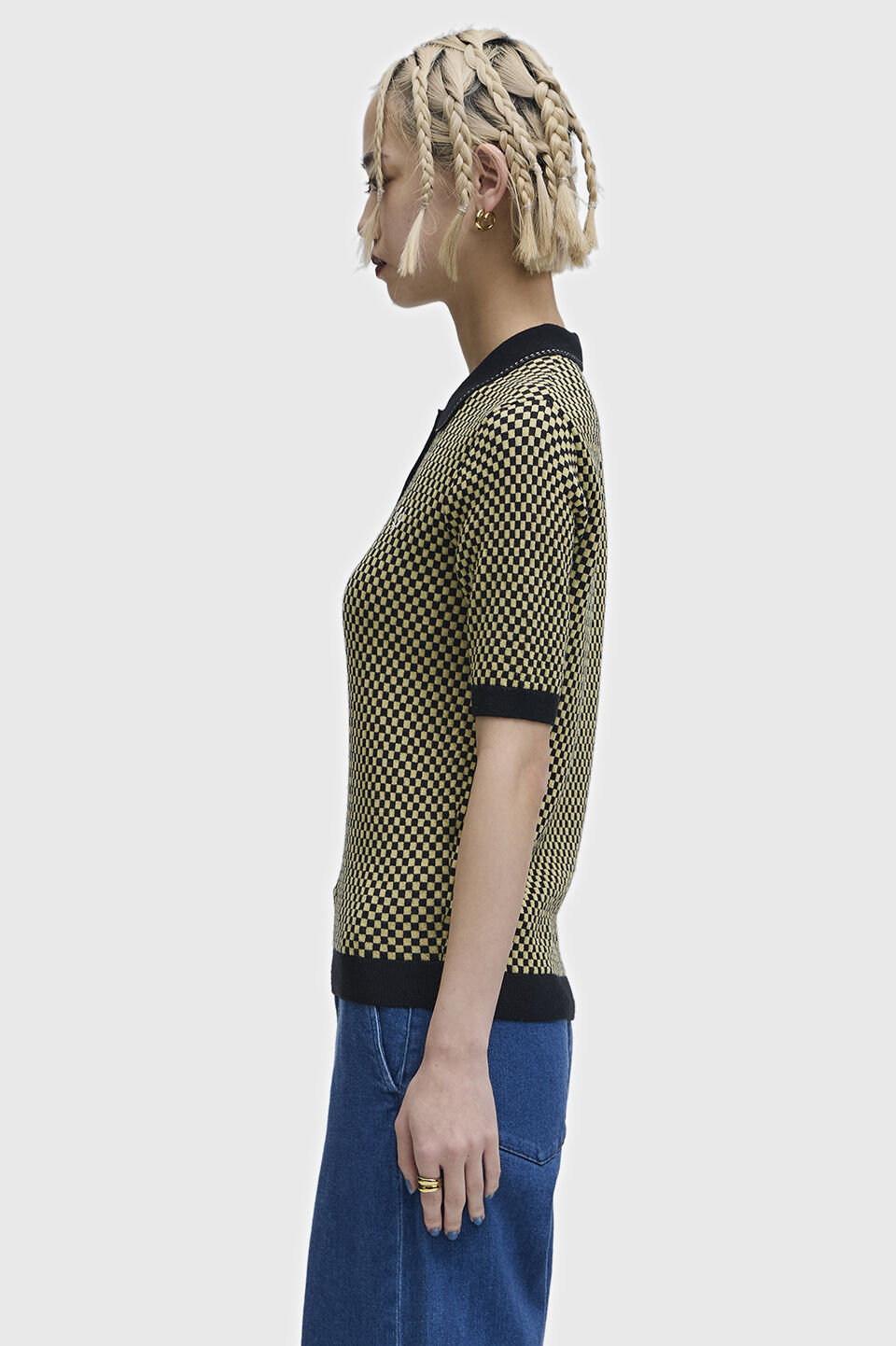 FRED PERRY 「Chequerboard Knitted Shirt」|ポロシャツ|