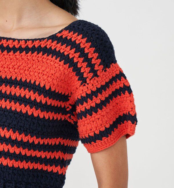 MACPHEE「コットンクロシェ 2-wayプルオーバー」|ニット・セーター|