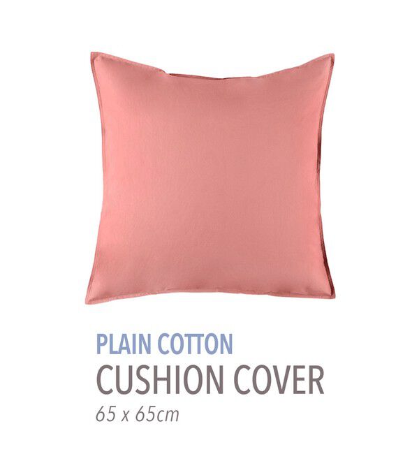 TOMORROWLAND HOME「プレーンコットン クッションカバー（65cm &times; 65cm）」|クッション・クッションカバー|47 ピンク