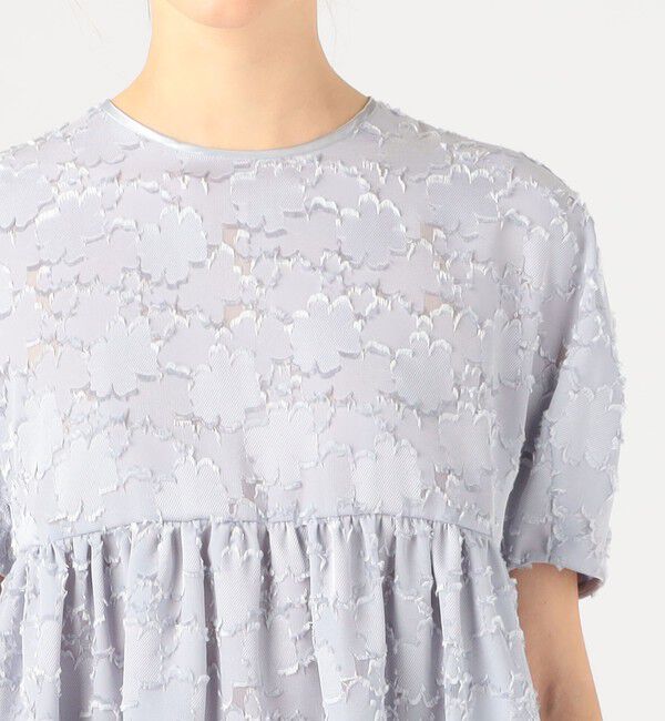 Ballsey「マーガレットカットジャカード ウエストギャザーブラウス」|シャツ・ブラウス|
