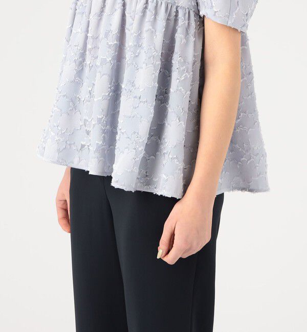 Ballsey「マーガレットカットジャカード ウエストギャザーブラウス」|シャツ・ブラウス|