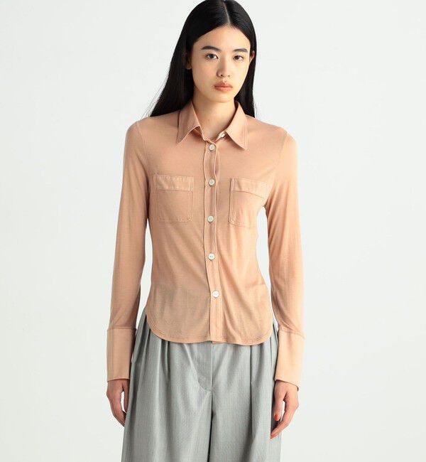 BACCA「シルクジャージーシャツカットソー」|シャツ・ブラウス|