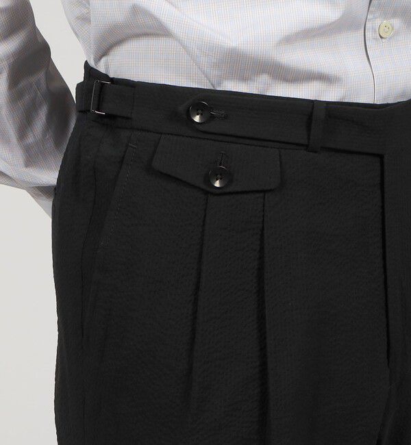 TOMORROWLAND MENS「コットンシアサッカー 2プリーツグルカスラックス」|スラックス|