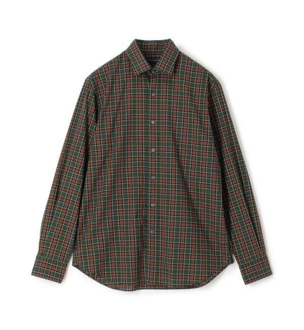 TOMORROWLAND MENS「コットンウールボイル セミワイドカラーシャツ」|シャツ・ブラウス|56 カーキ系