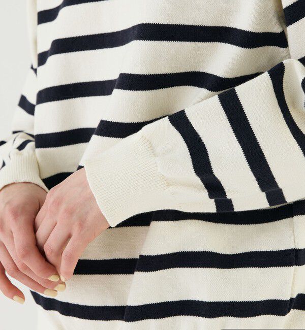 GALERIE VIE「 ウェーブコットン クルーネックプルオーバー」|ニット・セーター|