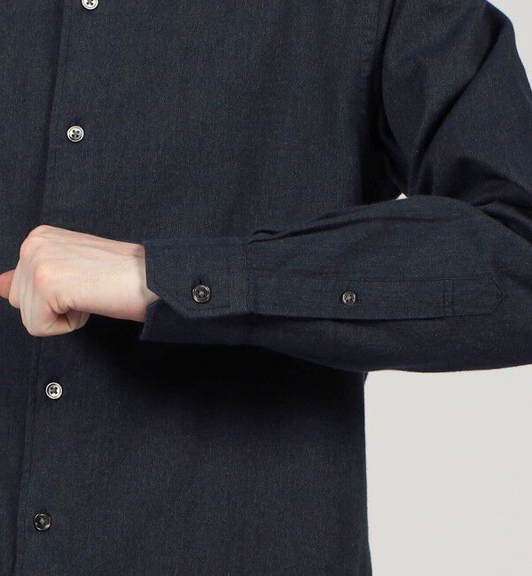 TOMORROWLAND MENS「コットンカシミヤ ワイドスプレッドカラーシャツ」|シャツ・ブラウス|