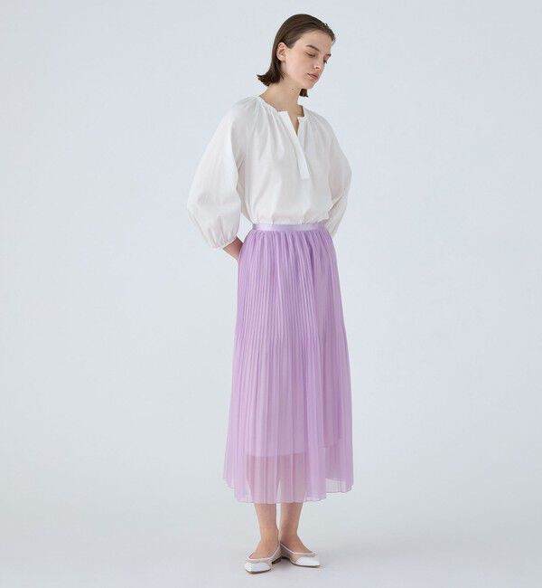 Ballsey「ポリエステルボイルプリーツ フレアスカート」|フレア|