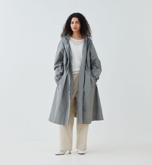 GALERIE VIE「メモリータフタ ギャザースタンドカラーコート」|その他|