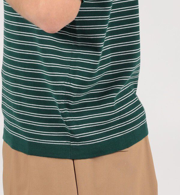 TOMORROWLAND MENS「TOMORROWLAND tricot シーアイランドコットン ハーフスリーブクルーネックニット」|ニット・セーター|