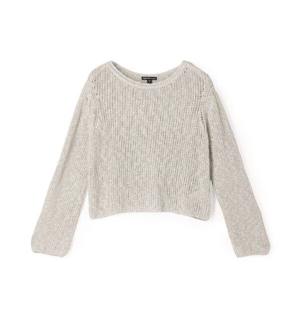 JAMES PERSE「コットンリネンオープンワーク クルーネックプルオーバー WVP3093」|ニット・セーター|15 グレー