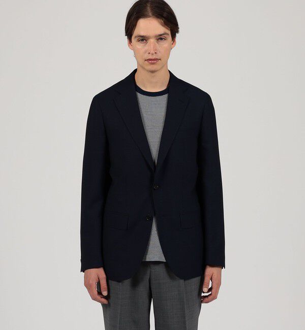 TOMORROWLAND MENS「Super120'sウールポリエステル ホップサック シングルブレステッド2Bジャケット」|テーラードジャケット|