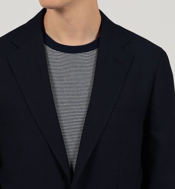 TOMORROWLAND MENS「Super120'sウールポリエステル ホップサック シングルブレステッド2Bジャケット」|テーラードジャケット|