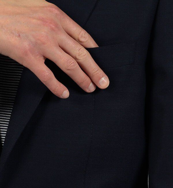 TOMORROWLAND MENS「Super120'sウールポリエステル ホップサック シングルブレステッド2Bジャケット」|テーラードジャケット|