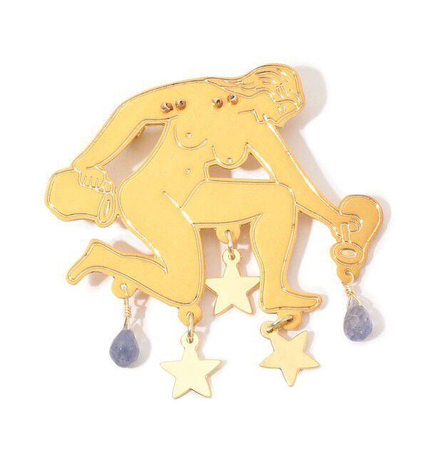TOMORROWLAND GOODS「MERCEDES SALAZAR STAR GOLDEN ブローチ」|ブローチ・コサージュ|92 ゴールド系