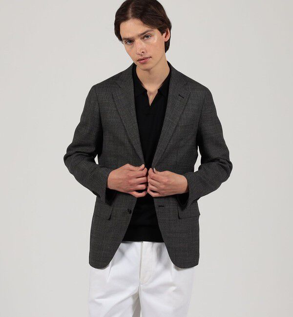 TOMORROWLAND MENS「コットンウール ホップサック シングルブレステッド2Bジャケット Di PRAY」|テーラードジャケット|