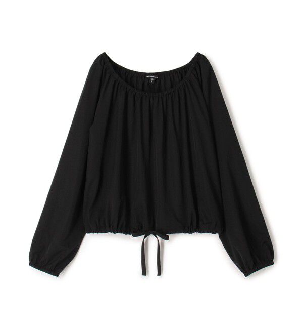 JAMES PERSE「マットサテン ギャザーブラウス WLMP3985」|シャツ・ブラウス|19 ブラック