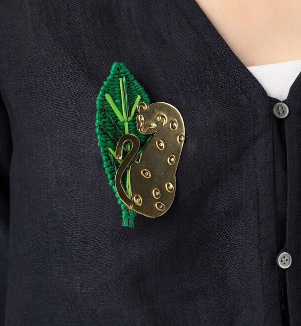 TOMORROWLAND GOODS「Mercedes Salazar Jaguar Leaf ブローチ」|ブローチ・コサージュ|
