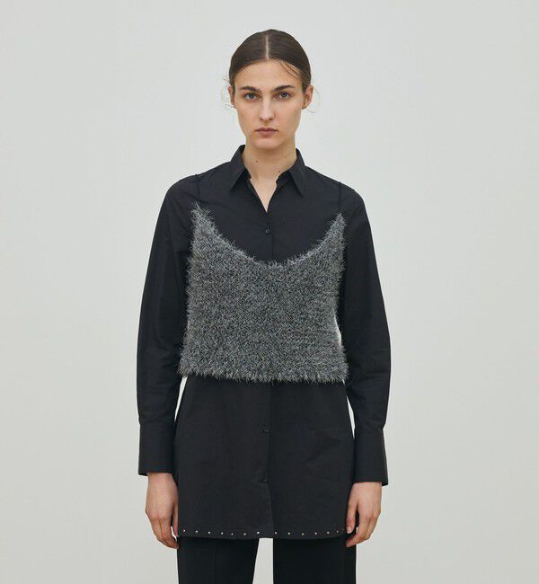 DES PRES「メタリックファーヤーン ビスチェ」|キャミソール|