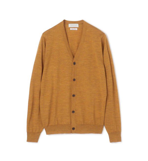 TOMORROWLAND MENS「TOMORROWLAND tricot スーパーファインメリノウール Vネックカーディガン S-WOOL」|カーディガン|25 イエロー