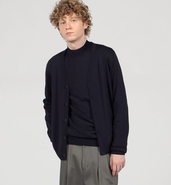 TOMORROWLAND MENS「TOMORROWLAND tricot スーパーファインメリノウール Vネックカーディガン S-WOOL」|カーディガン|