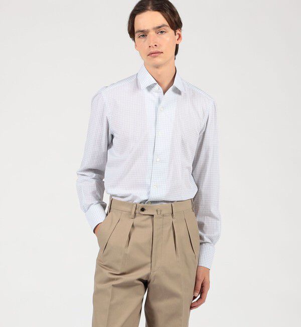 TOMORROWLAND BUYING WEAR「Maria Santangelo コットンワンピースカラー チェックシャツ」|シャツ・ブラウス|