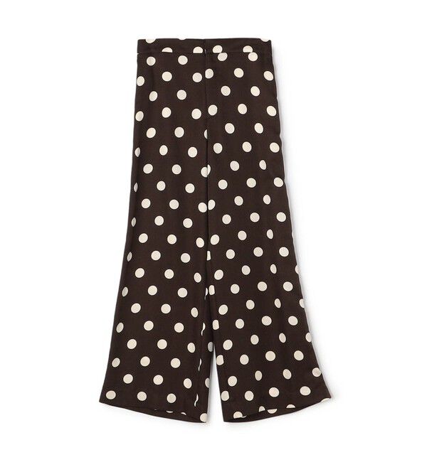 TOMORROWLAND collection「キュプラシルクドットプリント ストレートパンツ」|その他|48 ダークブラウン系