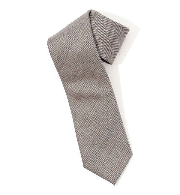 TOMORROWLAND GOODS「STEFANO BIGI ウール ヘリンボーン ネクタイ」|ネクタイ・蝶ネクタイ|45 ライトベージュ